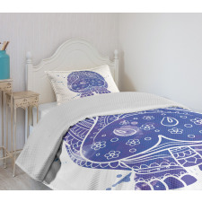 Lace Ornamental Ombre Bedspread Set