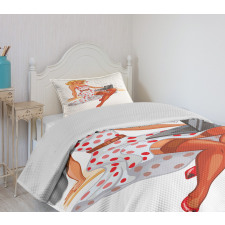 Short Hair Blondie Bedspread Set