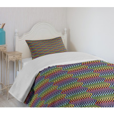 Abstract Contrast Color Bedspread Set