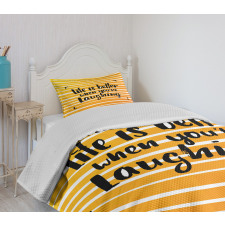 Always Laugh Striped Bedspread Set