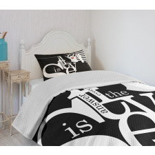 Style is the Answer Text Bedspread Set