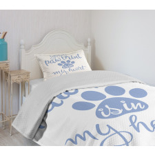 Paw Print is in My Heart Bedspread Set