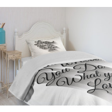 Manuscript Lettering Bedspread Set