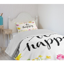 Positive Vibes Be Happy Bedspread Set