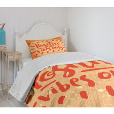 Positive Vibes Doodle Bedspread Set