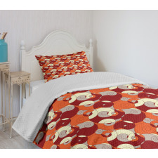 Retro Spirals Twirls Bedspread Set