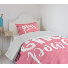 Brush Style Lettering Bedspread Set