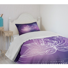 Lotus Flower Space Bedspread Set