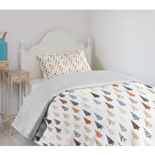 Fir Tree Motif Bedspread Set