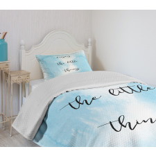 Watercolor Ombre Design Bedspread Set