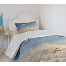 3D Retro Biplanes Bedspread Set