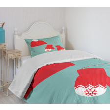 Pair of Mittens Hat Bedspread Set