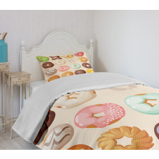 Delicious Glazed Pastries Bedspread Set