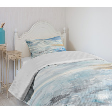 Oil Painting Beach Summer Bedspread Set