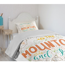 Valentines Day Phrase Bedspread Set