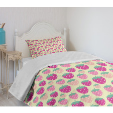 Pink Shade Fruits Bedspread Set