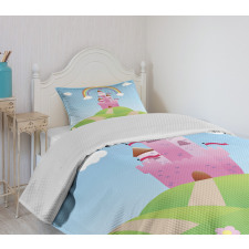 Clouds Princess Castle Bedspread Set