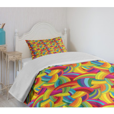 Colorful Rainbow Bedspread Set