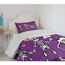 Skeleton Couple Bedspread Set