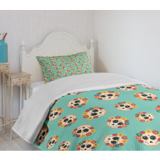 Latin American Skulls Bedspread Set