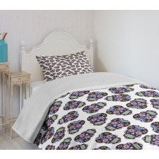 Calavera Skulls Bedspread Set