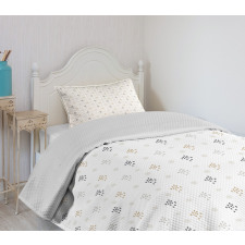 Ink Splash Blob Spots Bedspread Set