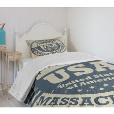 Passport Stamp Design Bedspread Set