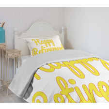 Calligraphy Phrase Bedspread Set