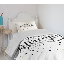 Hand-Written Phrase Bedspread Set