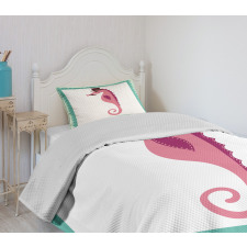 Hipster Seahorse Hat Bedspread Set