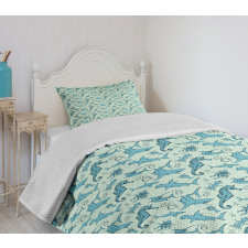 Cartoon Octopus Bedspread Set