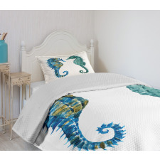 Retro Watercolor Art Bedspread Set