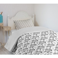 Nautical Ocean Fauna Bedspread Set