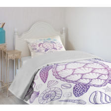 Colorful Marine Animals Bedspread Set