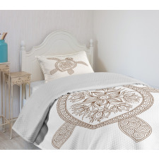 Floral Shell Spirals Bedspread Set