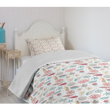 Hand Drawn Animal Pattern Bedspread Set