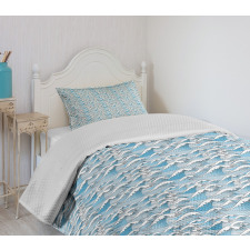 Wavy Sea Marine Stripes Bedspread Set