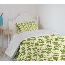 Grapevine Leaves Pattern Bedspread Set