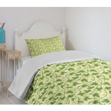 Medical Hop Plant Outdoors Bedspread Set