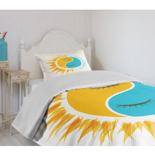 Day and Night Sun Moon Bedspread Set