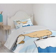 Doodle Goat Mountain Pick Bedspread Set