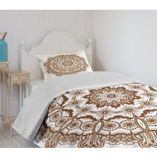 Monochrome Circles Ornate Bedspread Set
