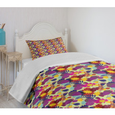 Oak Leaves with Nuts Bedspread Set