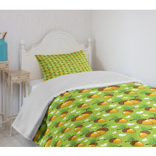 Love Nature Hearts Leaves Bedspread Set