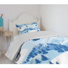 Snowy Fir Forest Bedspread Set