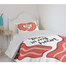 Yummy Bacon in My Heart Bedspread Set