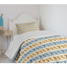 Lizards with Swirls Dots Bedspread Set