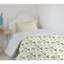 Cucumber with Carrot Bedspread Set
