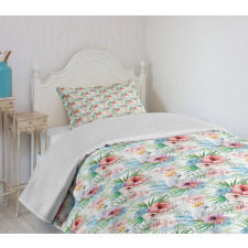 Exotic Parrot Flower Bedspread Set