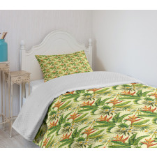 Exoitc Plumeria Blooms Bedspread Set